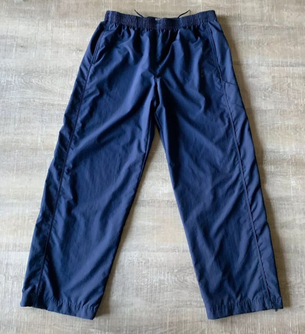 Vintage Nike Track Pants Men’s XXL Baggy Nylon Mesh Lined Gray Tag Y2K
